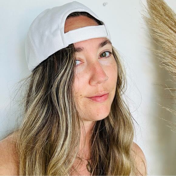 3/$20 VINTAGE White Blue Nolan Stitched Velcro Adjustable Unisex Baseball Hat - Picture 7 of 11